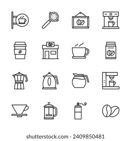 Set of icon Coffee Shop