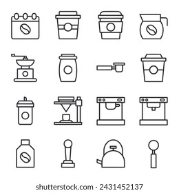 Set of icon Coffee Shop