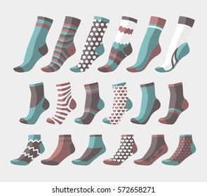 Set icon colored socks