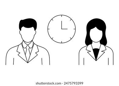 Set icon of communication symbol simple outline vector design	