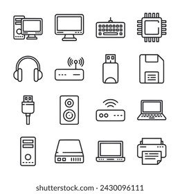 Set of icon Computer and Tecnology