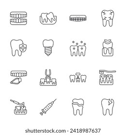 Set of icon Dental care