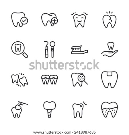 Set of icon Dental care
