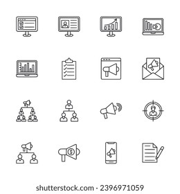 Set of icon digital marketing