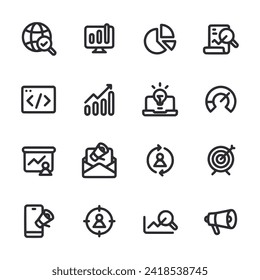 Set of icon Digital Marketing