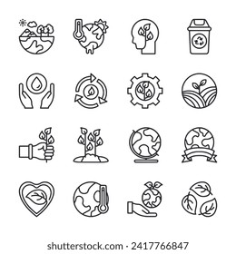 Set of icon Earth Day