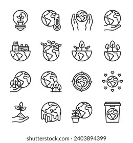 Set of icon Ecology and Environment