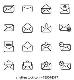 Set of icon for email and message. Simple set of mail related icons collection