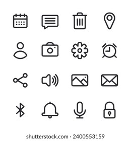 Set of icon essential UI