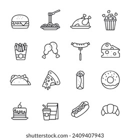 Set of icon fast food