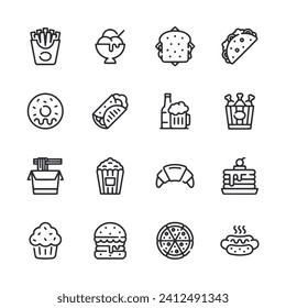 Set of icon Fast Food