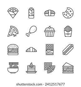 Set of icon Fast Food
