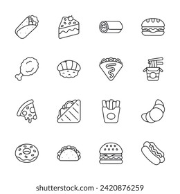 
Set of icon Fast Food