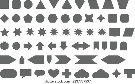 set of icon filled vector 10eps, set of shape filled vector  10 eps