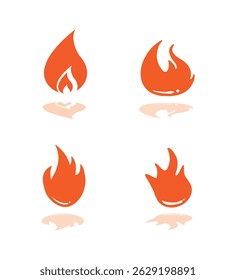  Set Icon Flames full color