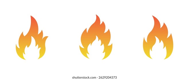 Set Icon Flames full color