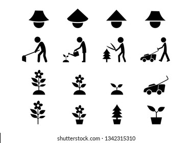 Set of icon for Gardener and famer, vector art