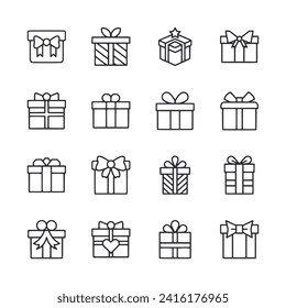 Set of icon Gift Box