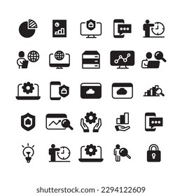 set icon glyph analytics data