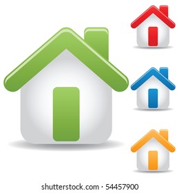 set of icon home, vector illustration