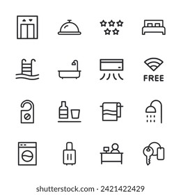 Set of icon hotel service