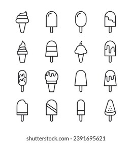 Set of icon ice cream