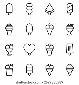 Set of icon ice Cream