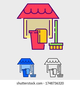Conjunto de ilustraciones de iconos. logotipo de concepto