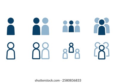 Set of icon illustrations of people