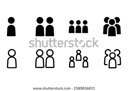 Set of icon illustrations of people