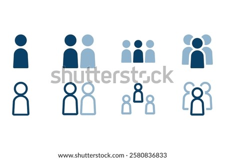 Set of icon illustrations of people