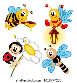 set of icon insects - vector illustration, eps