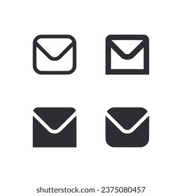 Set of icon invelope vector illustration
