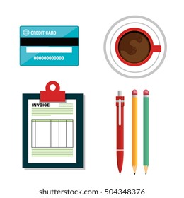 set icon invoice design
