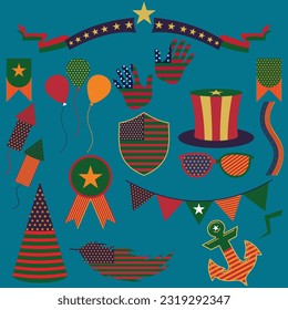 set icon of juneteenth freedom day vector illustration suitable for use on juneteenth freedom day event