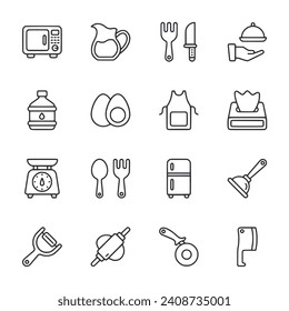 Set of icon kitchen utensils