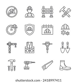 Set of icon Labour Day