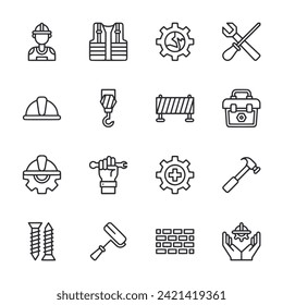 Set of icon Labour Day