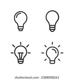 set of icon light bulb illustration