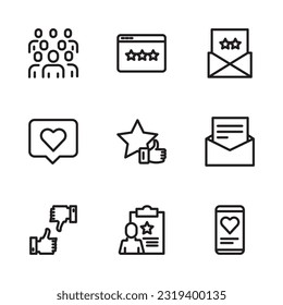 ajustar comentarios de línea de icono, clasificación. ilustración vectorial