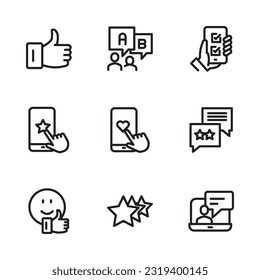 ajustar comentarios de línea de icono, clasificación. ilustración vectorial