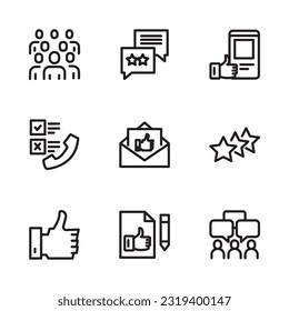 ajustar comentarios de línea de icono, clasificación. ilustración vectorial