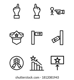 set icon major outline design