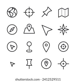 Set of icon Map Navigation