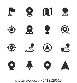Set of icon Map Navigation