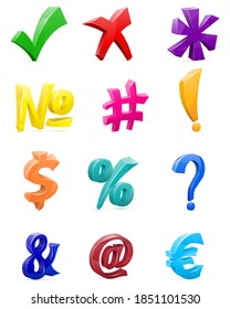 set icon mark sign graphic elements for design vector illustration isolated on white background