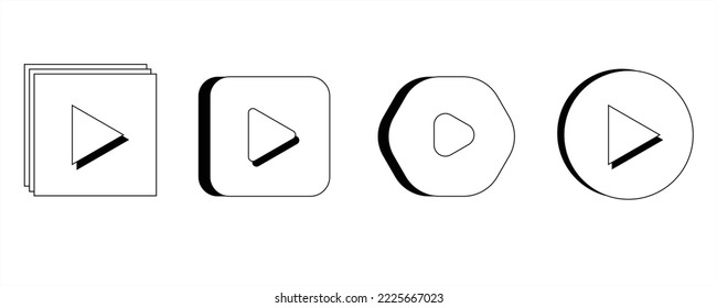 Set-Icon-Mediensymbol, Vektorgrafik	

