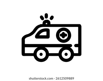 set icon of an Medical Health Ambulance
