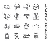 Set of icon Military element