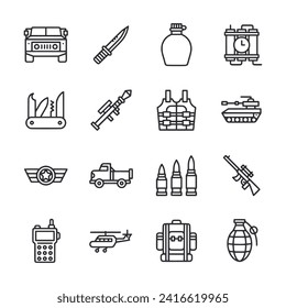 Set of icon Military element